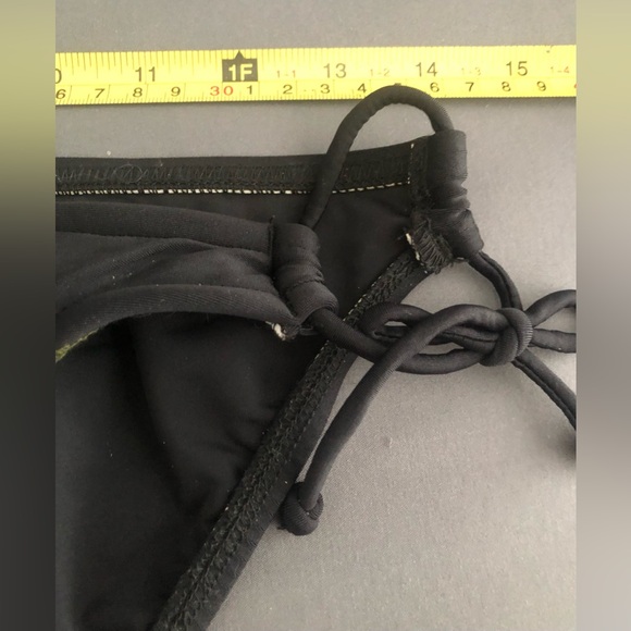 Y2K EUC Xhilaration black/white adjustable tie side bikini bottom. - Picture 4 of 6